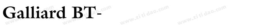Galliard BT字体转换
